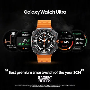 Samsung Galaxy Watch Ultrav(Black)(47mm, LTE, Gray) with Upto 100h Battery | 3nm Processor | Dual GPS | Quick Button/Siren | Sapphire Glass & Titanium | 10ATM & IP68 | BP & ECG Monitor | Energy Score & Ages