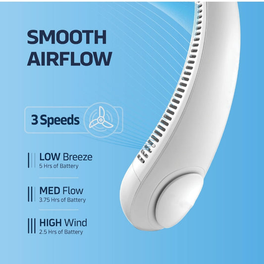 Juilist Portable Rechargeable Neck Fan Personal Bladeless Air Conditioner Collar Hanging Shoulder Neckfan, Neck Wearable Ac Cooler Neckband Fans For Summer Cooling,Men,Women,Kitchen,Outdoor