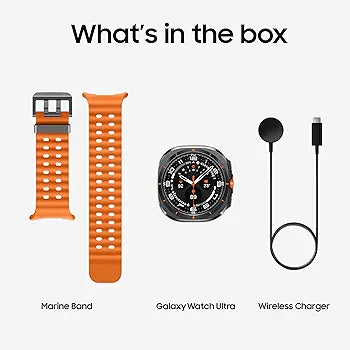 Samsung Galaxy Watch Ultrav(Black)(47mm, LTE, Gray) with Upto 100h Battery | 3nm Processor | Dual GPS | Quick Button/Siren | Sapphire Glass & Titanium | 10ATM & IP68 | BP & ECG Monitor | Energy Score & Ages